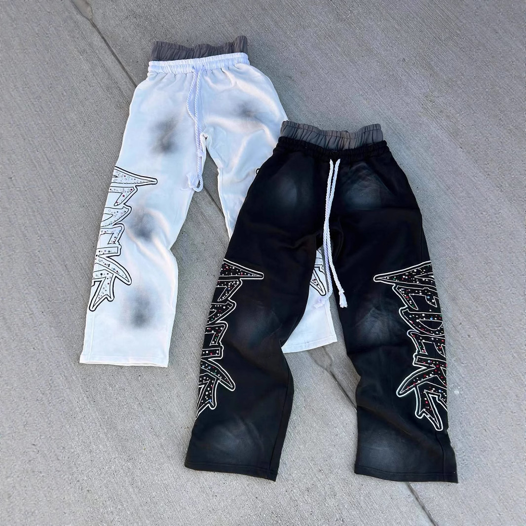 Loose-fitting Wide-leg Dual-waist Trousers For Sports