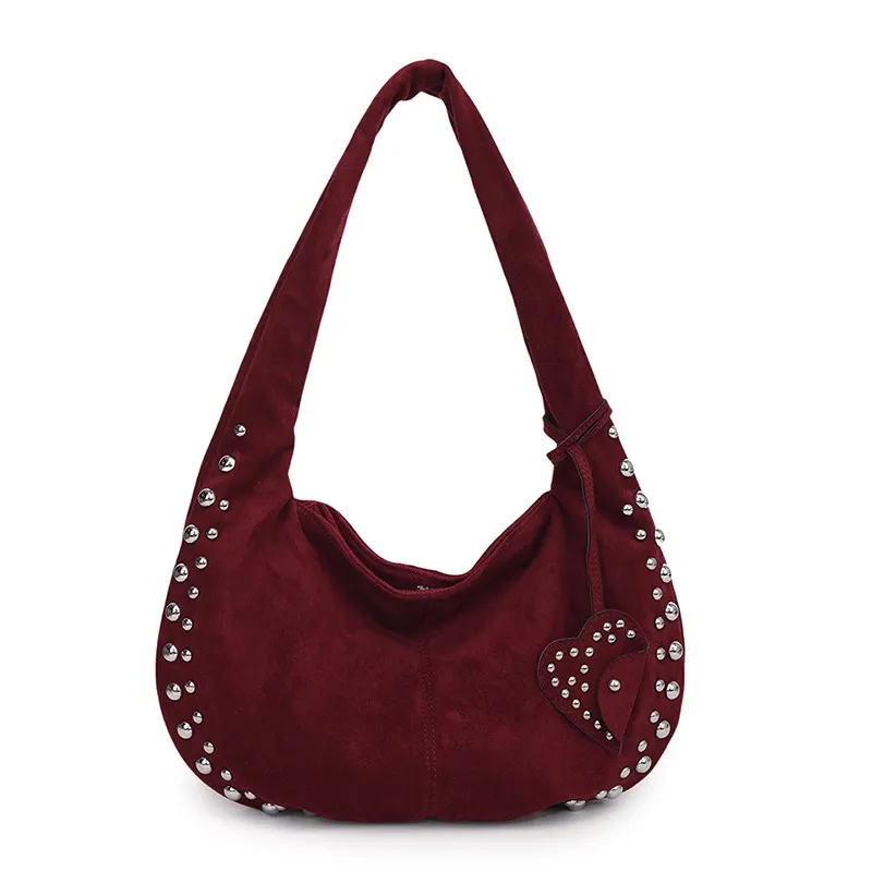 Underarm Casual Tote Handbag Women - Red
