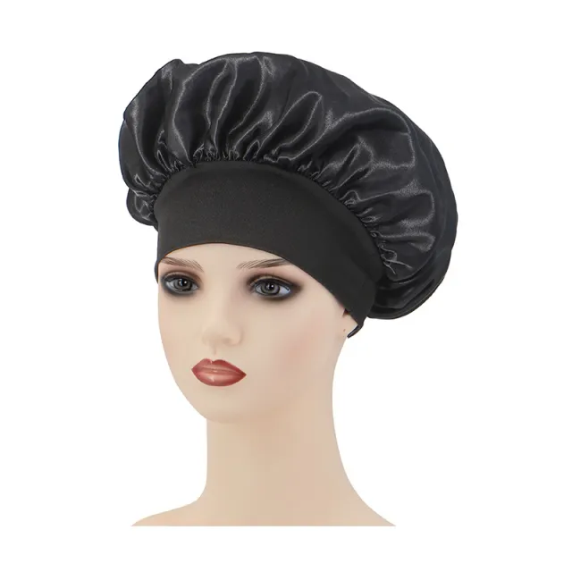Hair Care Shower Cap Wide Edge Thin High Elastic Chemotherapy Black - Shop at LoveMi