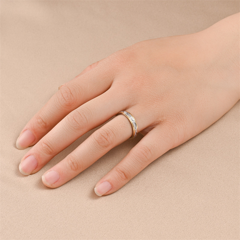 Titanium Steel Couple Rings For Women Non-fading Korean-style Minimalist Design