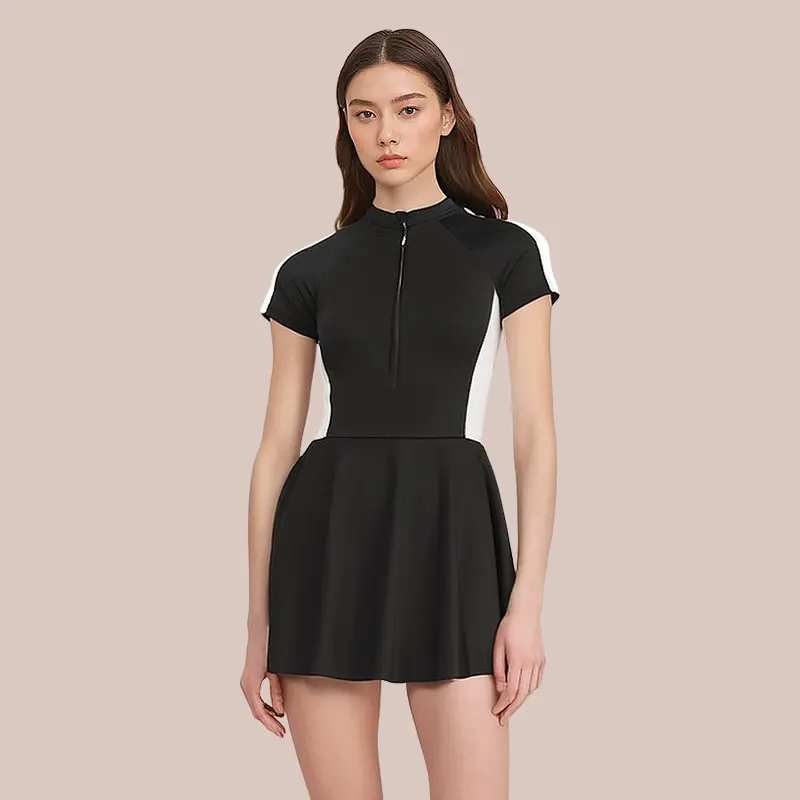 Modest One Piece Swimsuit Womens Dress