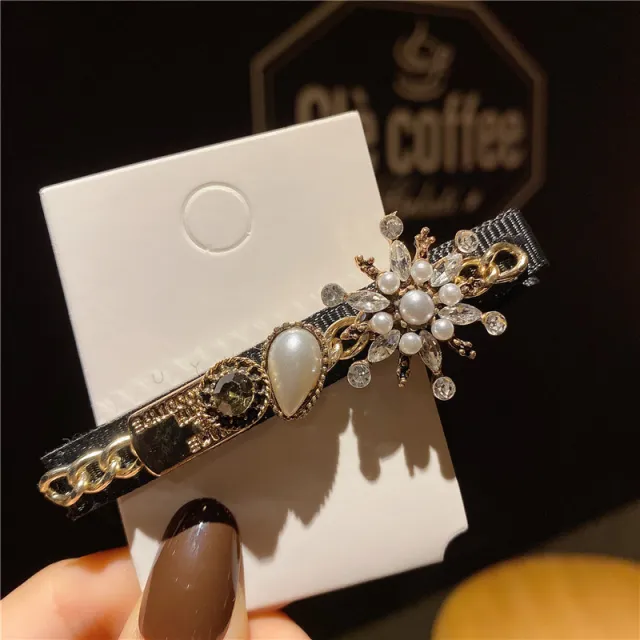 Classic Style Camellia Barrettes Female Sweet Fairy Fringe Clip Head Accessories Snowflake - Shop at LoveMi
