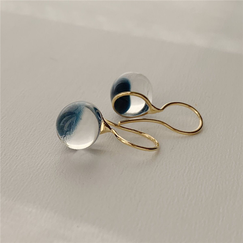 Mermaid's Tears Unique Water Drop Colored Glaze Silver Earrings