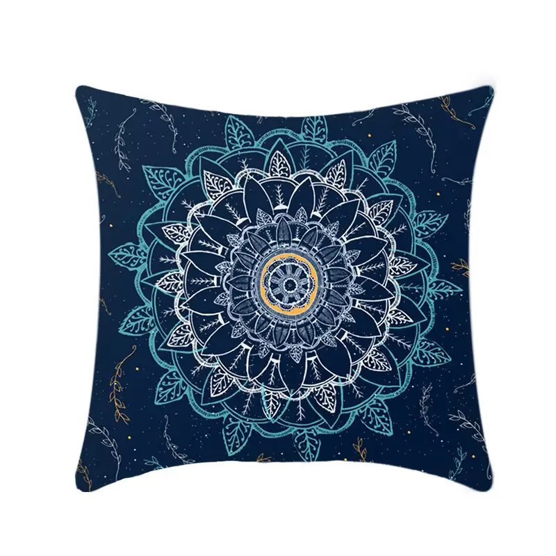 Retro Ethnic Style Mandala Pillow Cover