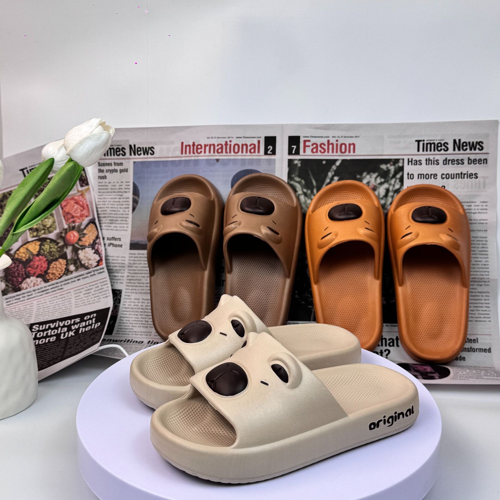Non-slip Cute Parent-child Slippers For Home Use