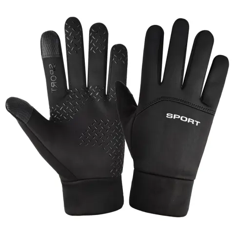 Windproof Waterproof Velvet Warm Cycling Non-slip Full Finger Gloves