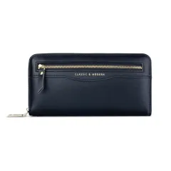 Women's Wallet Zipper Multifunctional Change Long Clutch - Black - View 1