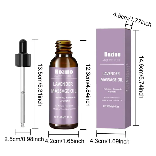 Lavender Massage Essential Oil Beauty Salon Scraping Massage 100Ml - Shop at LoveMi