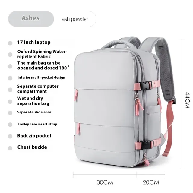 Men's And Women's Same Large Capacity Travel Computer Backpack Gray - Shop at LoveMi