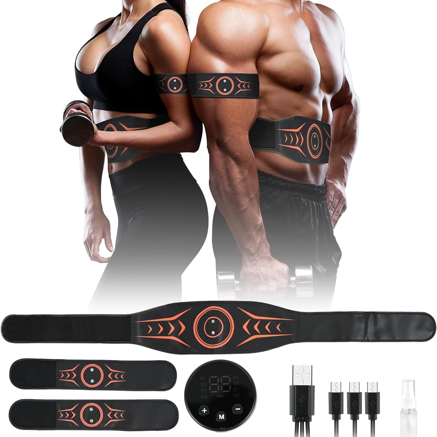 EMS Massage Belt Abdominal Stickers Exercise Muscle Strengthening Lazy Fitness