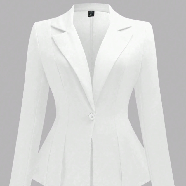 Plus-size Solid-color Belted Suit European And American Style