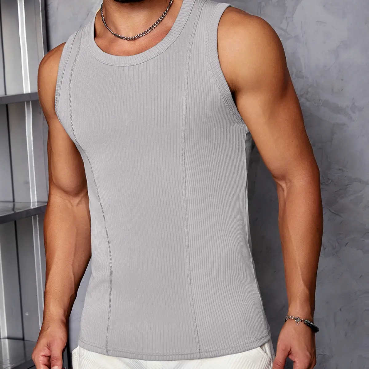 Combed Texture Oversized Vest