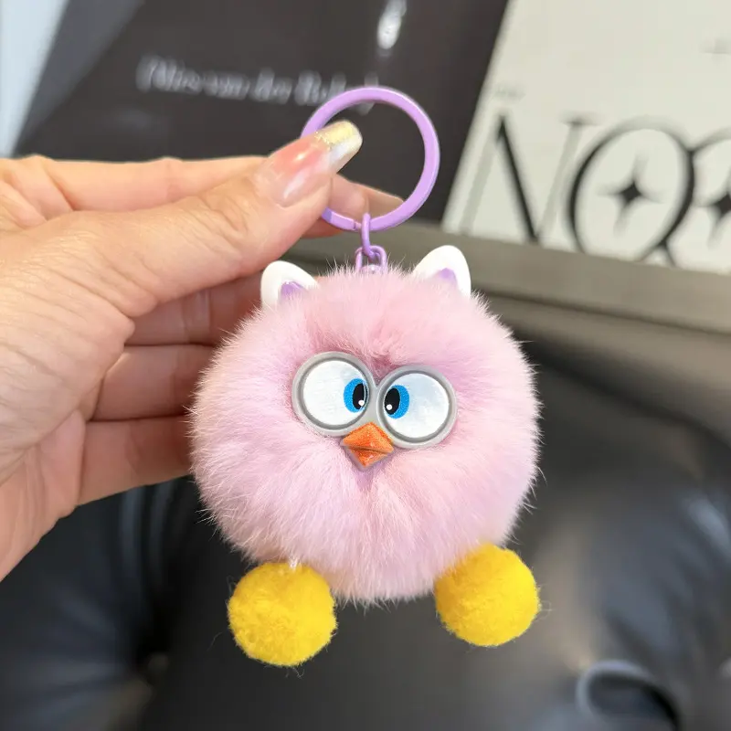Little Coal Ball Doll Cartoon Car Keychain