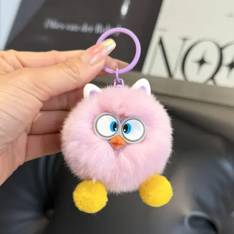 Little Coal Ball Doll Cartoon Car Keychain
