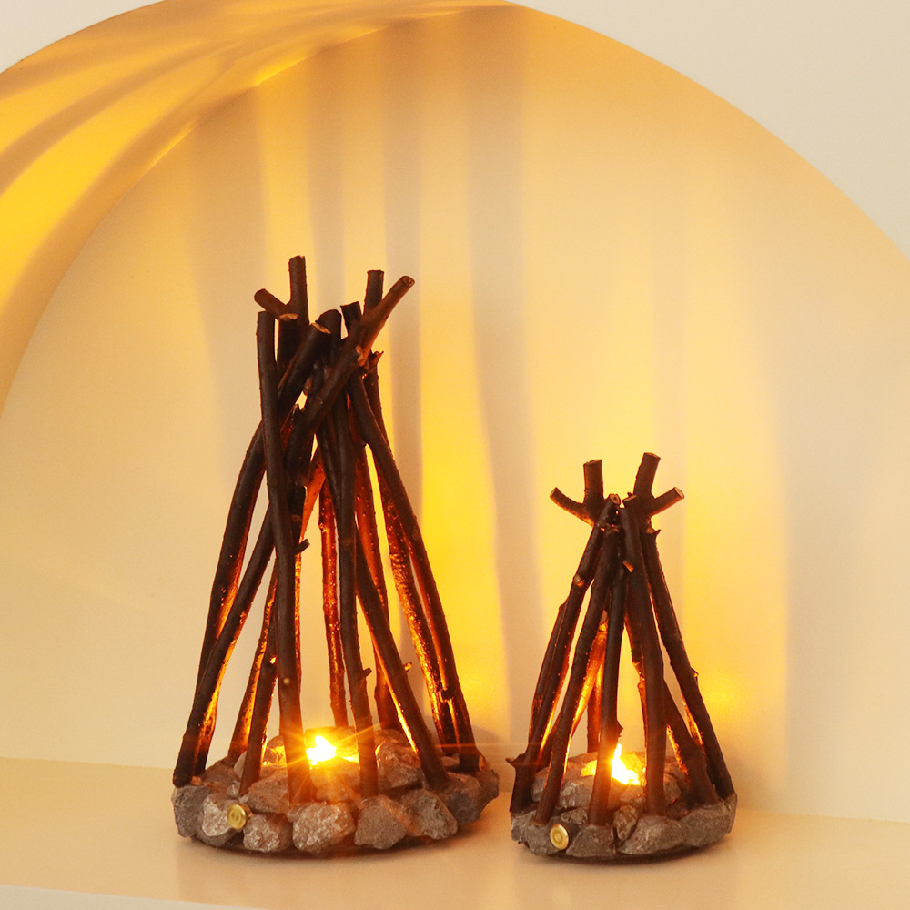Lampe décorative LED effet feu de camp