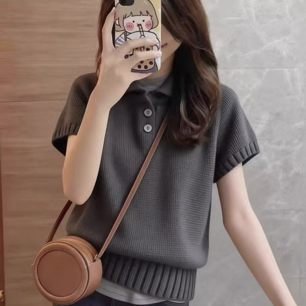 Short Sleeve Shirt Women's Summer New Collar Loose Hundred