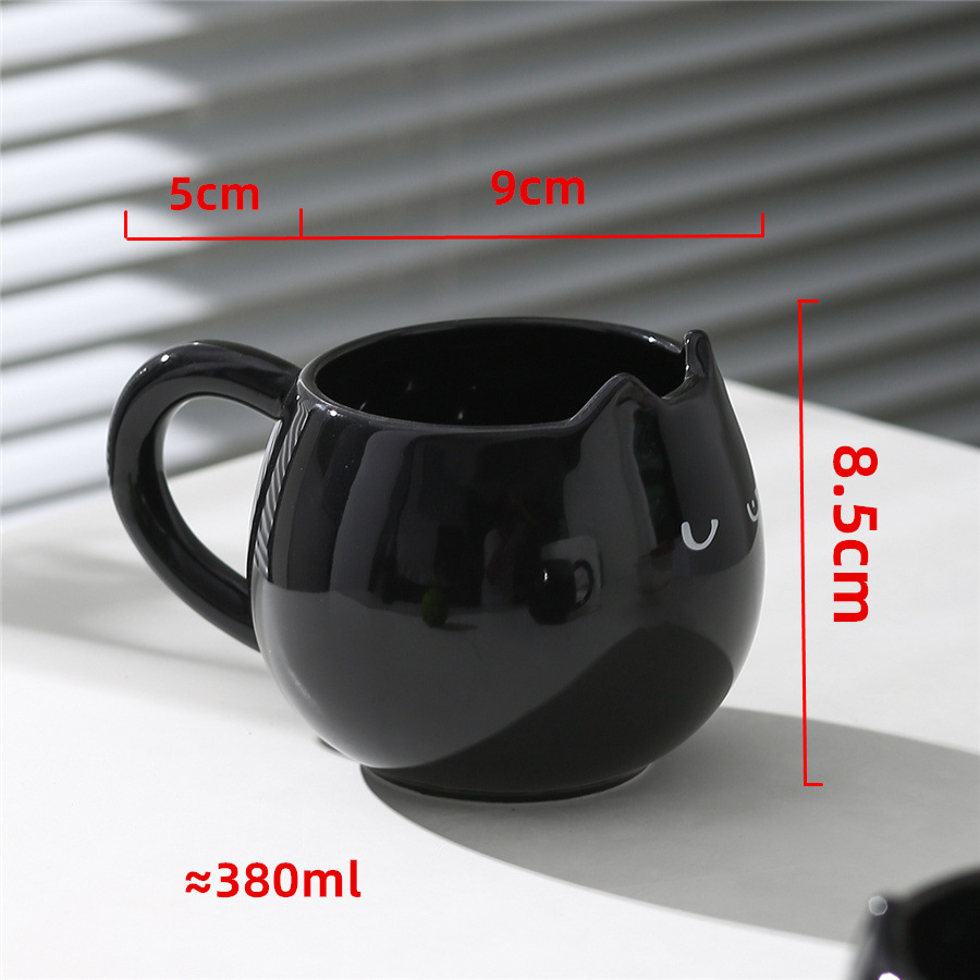 Title 3, Small Black Cat Cute Shape Office Cup Creative Cup