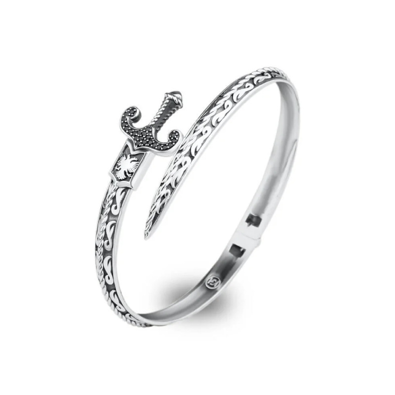Snake-shaped Sword Personalized Bracelet Fashion Retro Carving