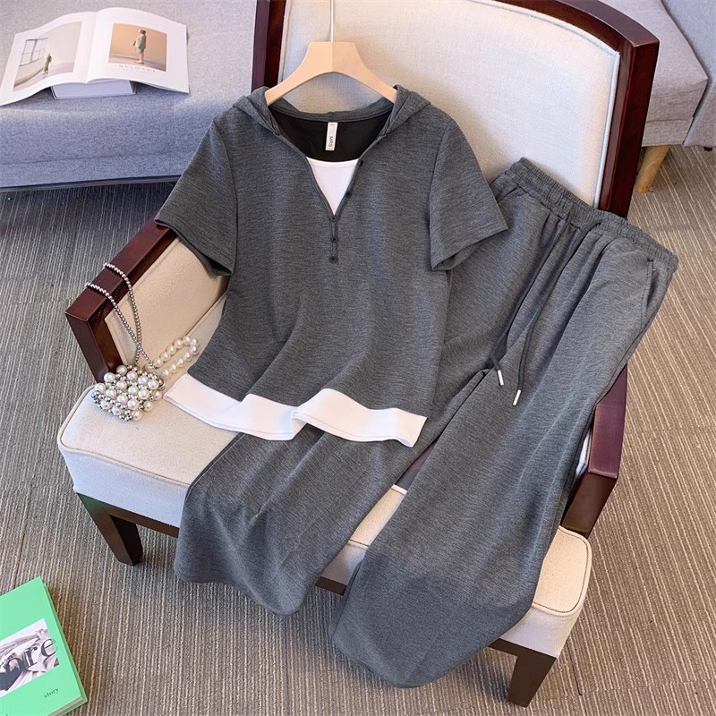 Stylish Comfortable Casual Short-sleeve Two-piece Set