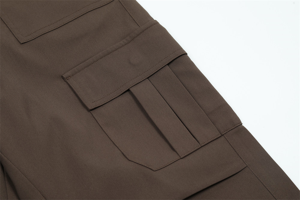 Men's Design Multi-pocket Pleated Loose-fitting Wide-leg Trousers