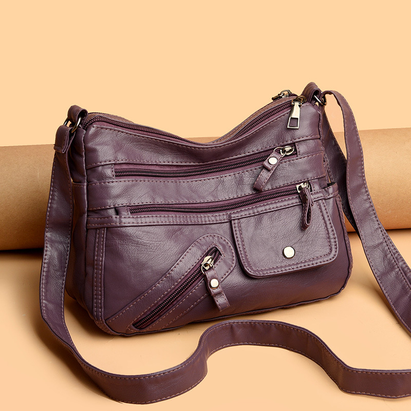 Fashion Retro Medium PU Women's Bag Purple - Shop at LoveMi