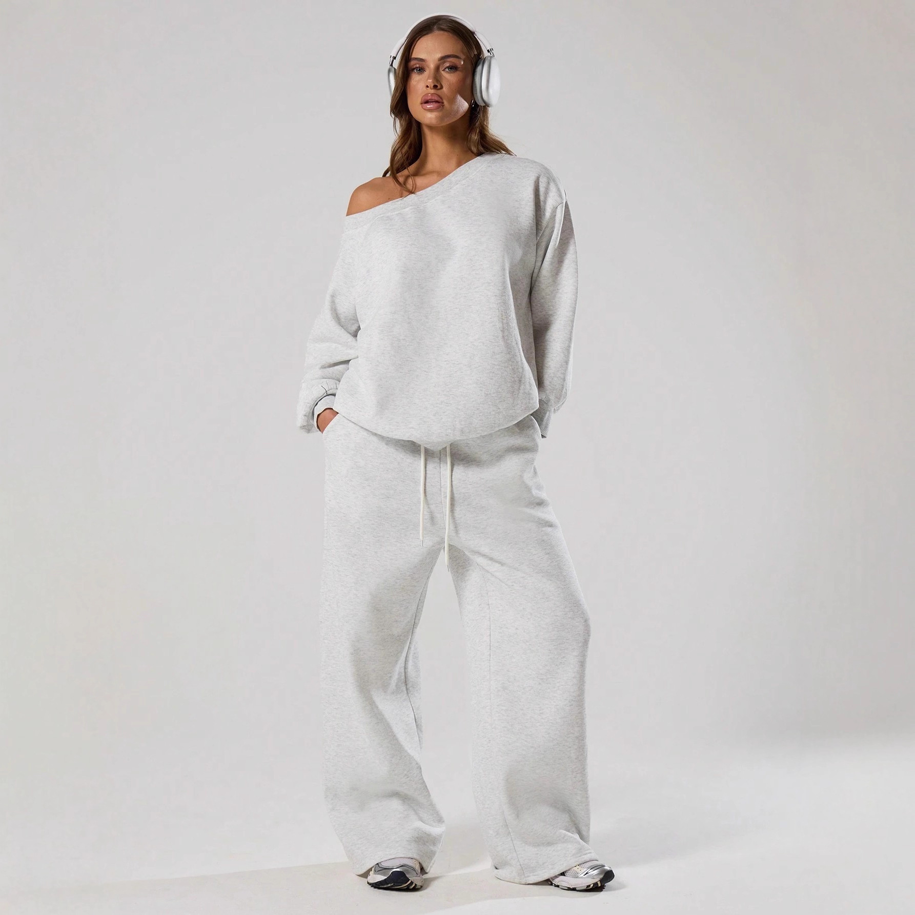 Women's Relaxed-fit Casual Sweatshirt Set