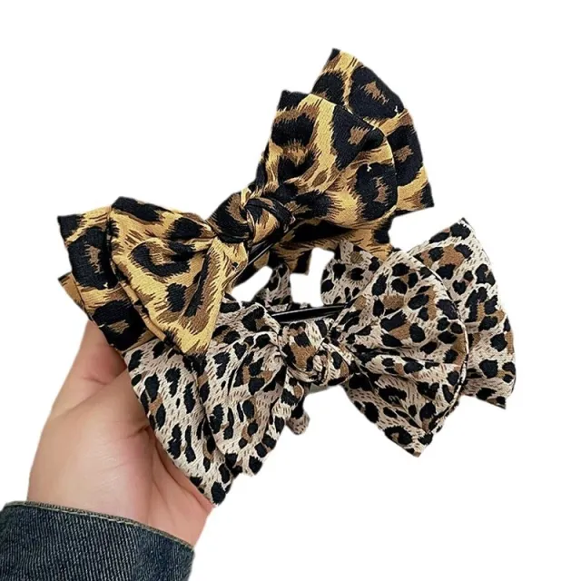High grade Headdress Leopard Bow Barrettes Set - Shop at LoveMi