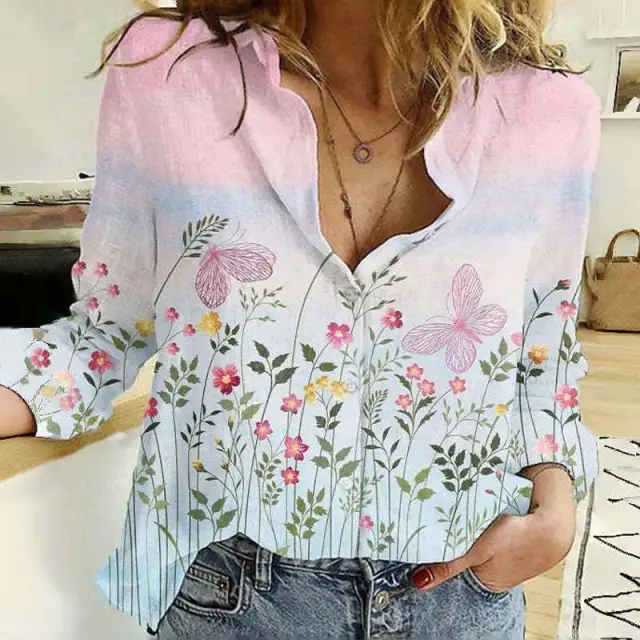 Love Sweet Fresh Casual And Comfortable 3D Digital Printing Loose Oversized Shirt Female Zhcscx15388 Xxl - Shop at LoveMi