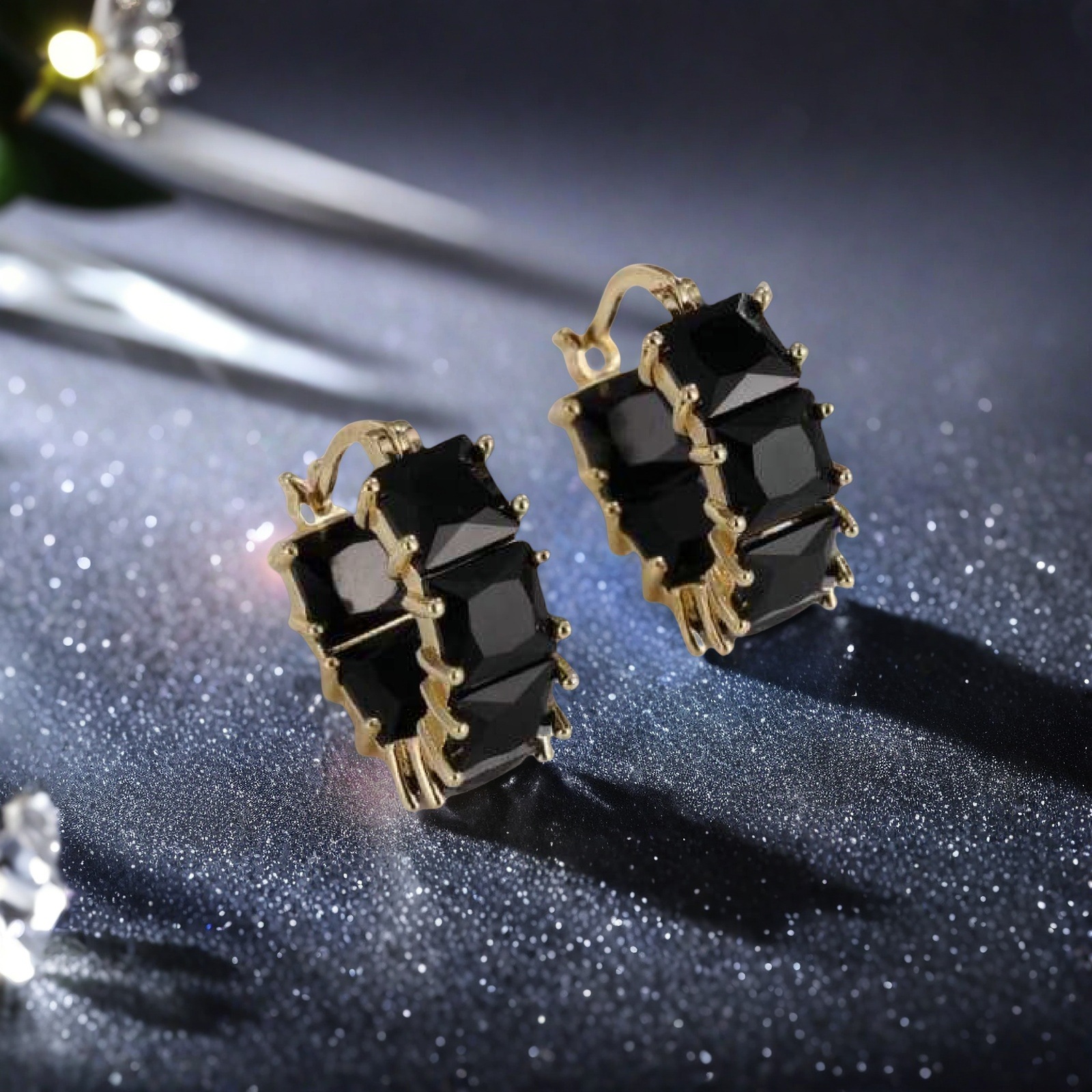 Crystal All-Match Ear Clips Copper-Set Zircon Earrings For Women