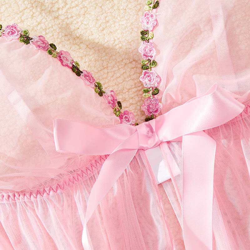 Pajamas Hollow Chest Thin Hollow Mesh Nightdress