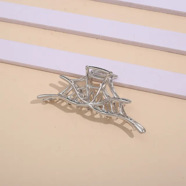 Barrettes Spider Web Metal Advanced Sense Shark Clip Grip Silver - Shop at LoveMi