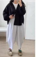 Black Top And White Pants