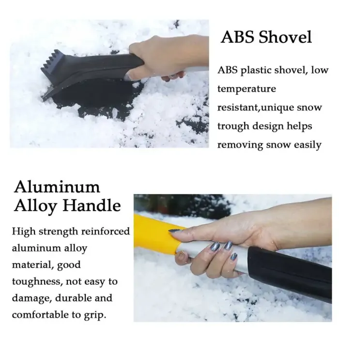 Car Snow Shovel and Ice Scraper, Lightweight EVA Snow Removal Tool with Long Handle - detail photo 4
