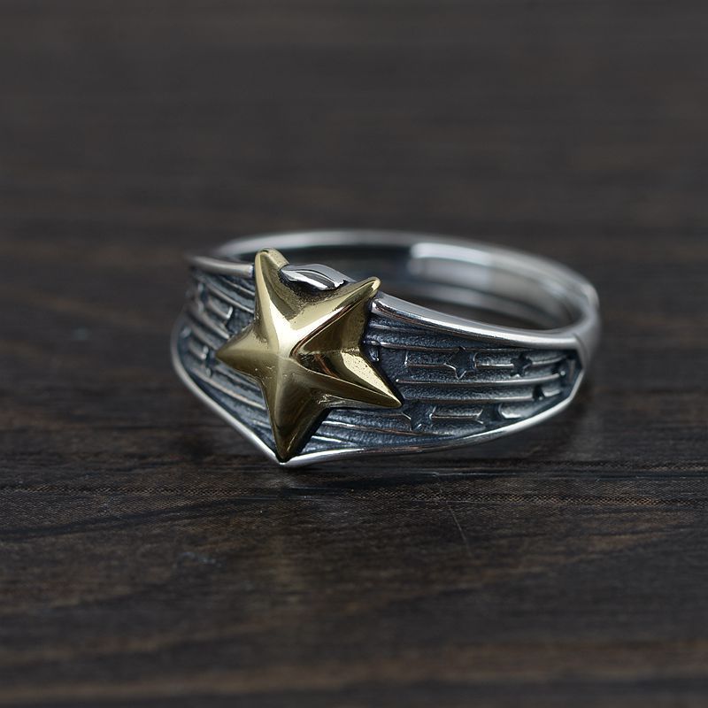 S925 Silver Vintage Thai Silver Index Finger Ring