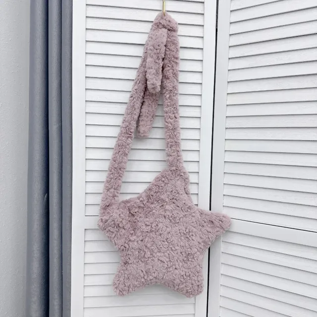 XINGX Solid Color Plush European And American Fashion Crossbody XINGX Bags Pink - Shop at LoveMi