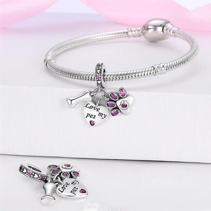 DIY Bracelet With A Cute Paw-print Pendant