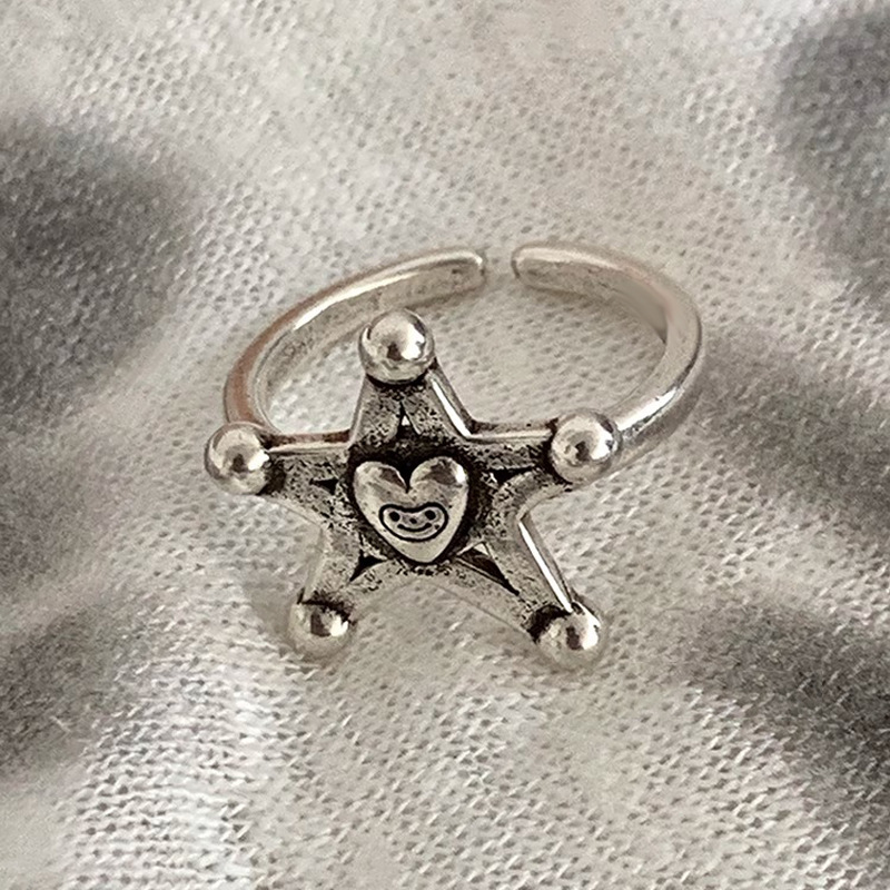 Fashion Retro Distressed Love Heart-shaped Ring