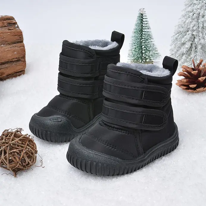 Children's Winter New Velcro Plus Velvet Snow