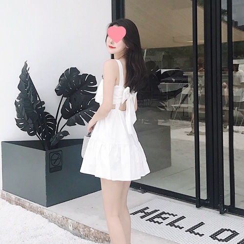 Women's Bow New Small Suspender Dress