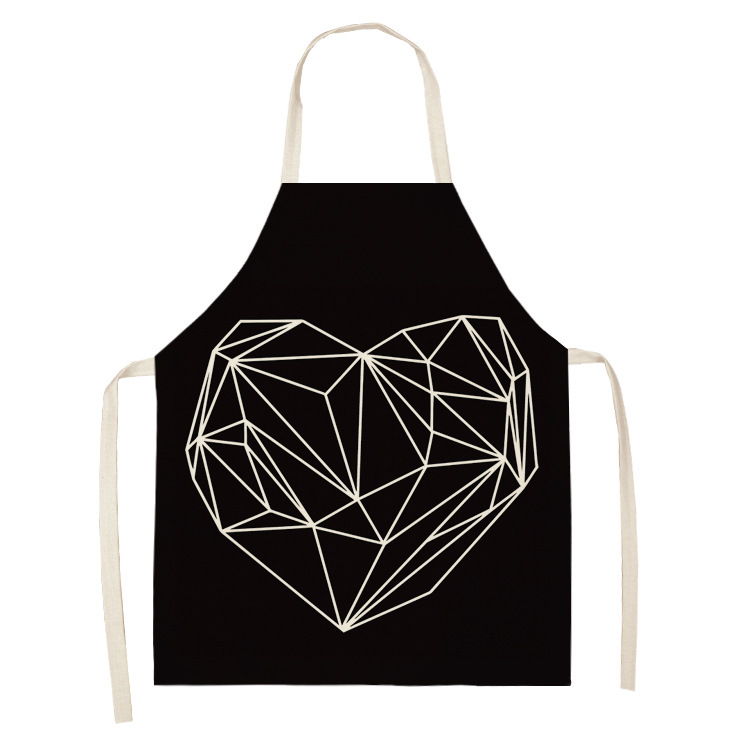 Title 10, Letter Linen Apron Kitchen Stain-resistant Slee...