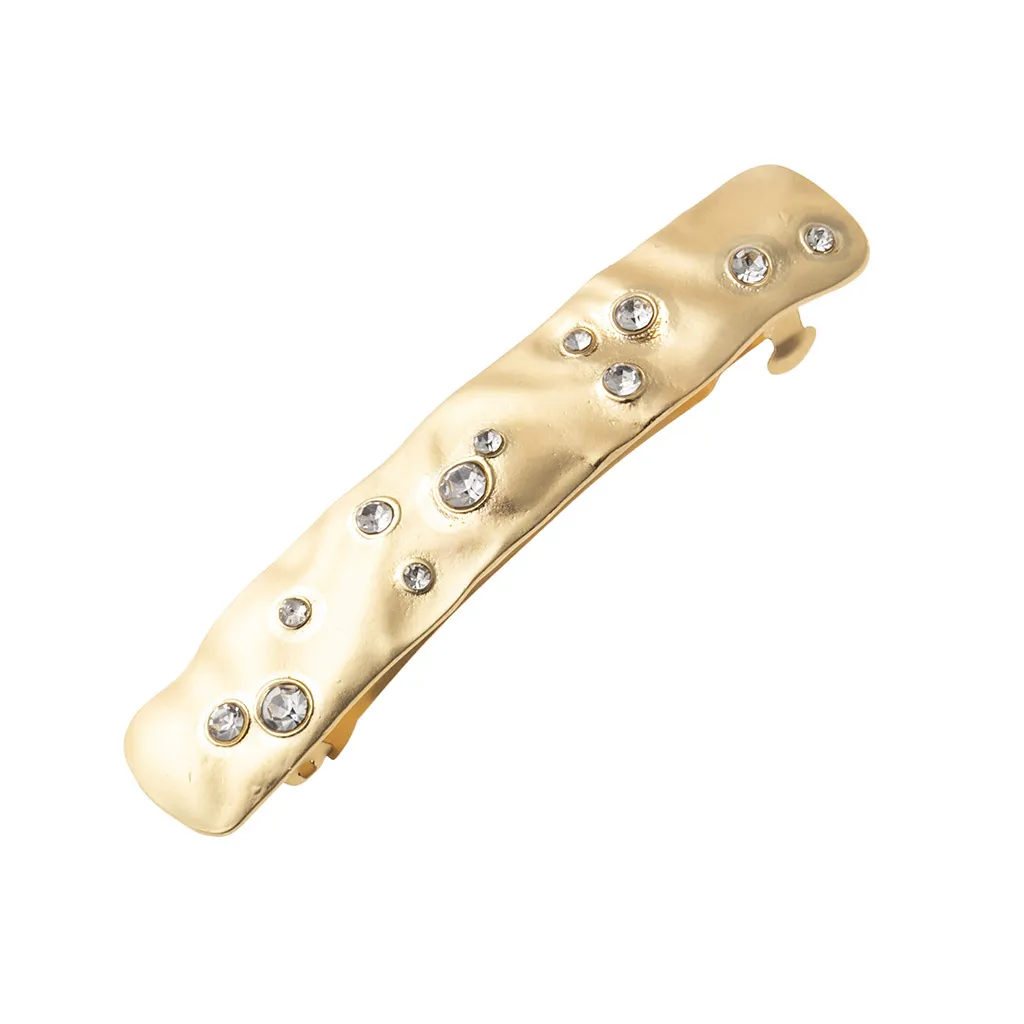 Diamond Irregular Spring Clip Hair Accessory - Gold