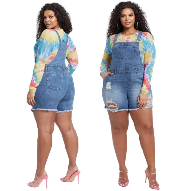 European And American Fashion Denim Women's Wear Slim fit Suspenders Jumpsuit Blue - Shop at LoveMi