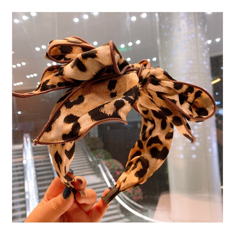 Title 12, Leopard Print Headband Multilayer Bow Fairy