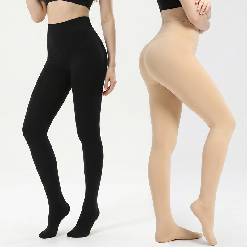 Autumn Winter Fleece-lined Thickened One-piece Tights