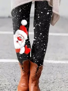 Christmas Leggings European And American Elastic Women - 5 Style - View 1