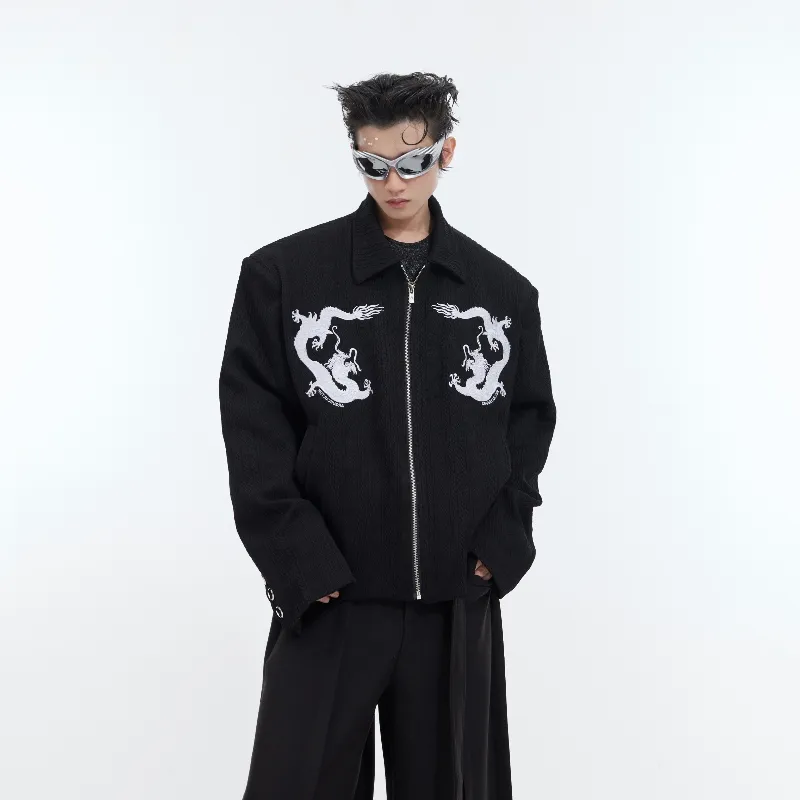 Heavy Deconstruction Texture Pit Pattern Jacket