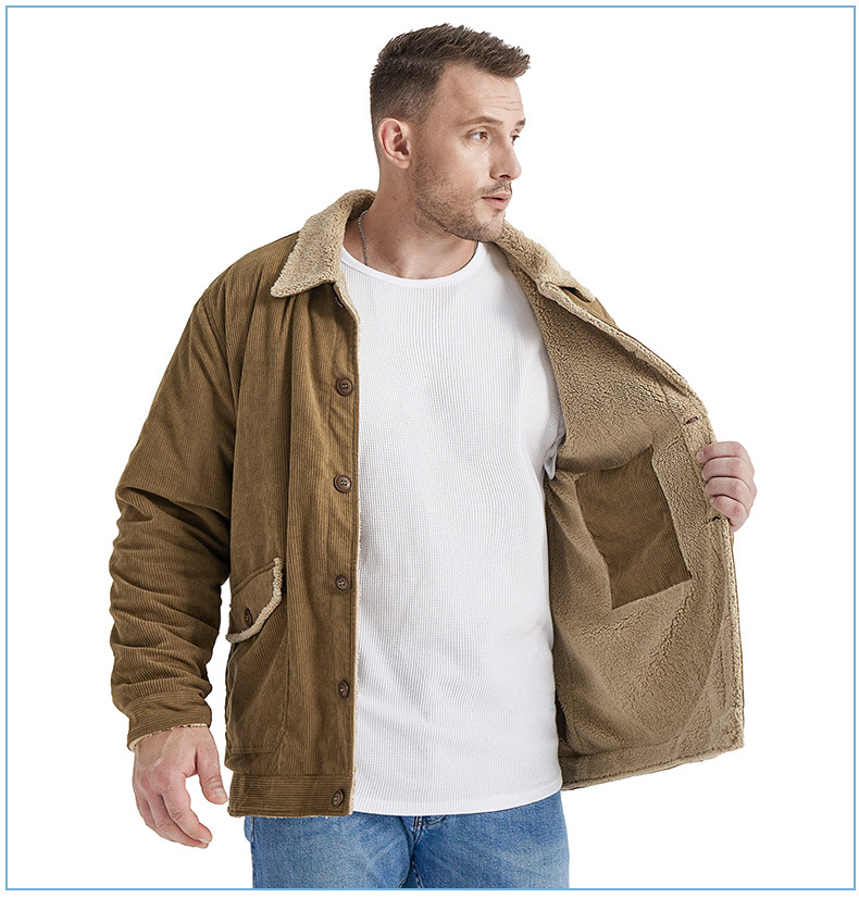 Title 27, Herren Cashmere Jacke Verdickt Groß Loose Casua...