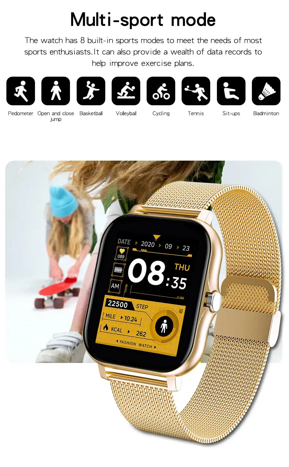 Smart Watch 144-inch Screen Full Touch Men And Women Bluetooth Calling