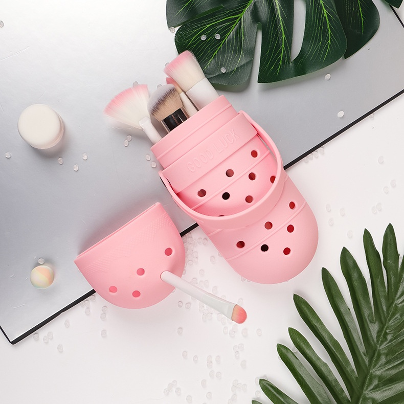 Scatola di conservazione per pennelli, con anelli, silicone, per trucco, strumento, composto