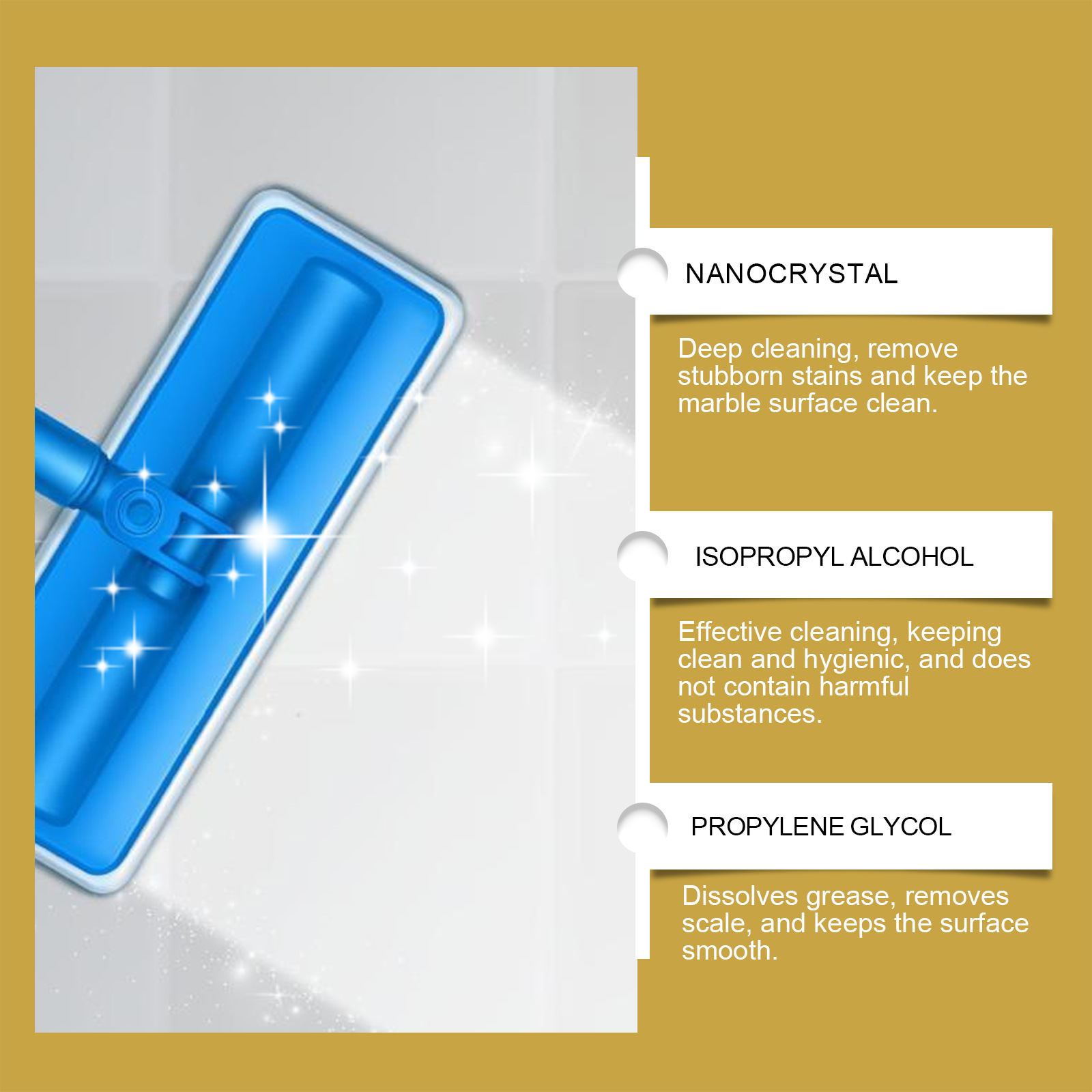 Household Kitchen Countertop Marble Cleaning Decontamination